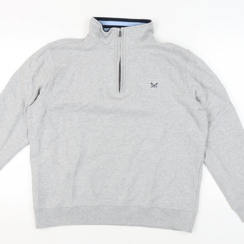Crew Clothing Men’s Grey 1/4 Zip Sweatshirt XL