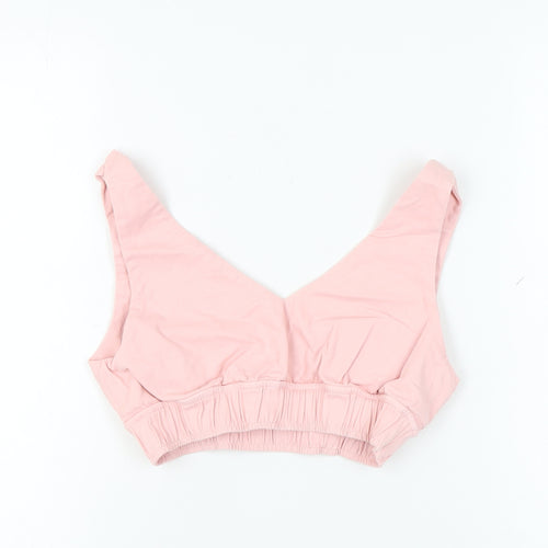 Boohoo Women's Pink V-Neck Tank Top Size 6