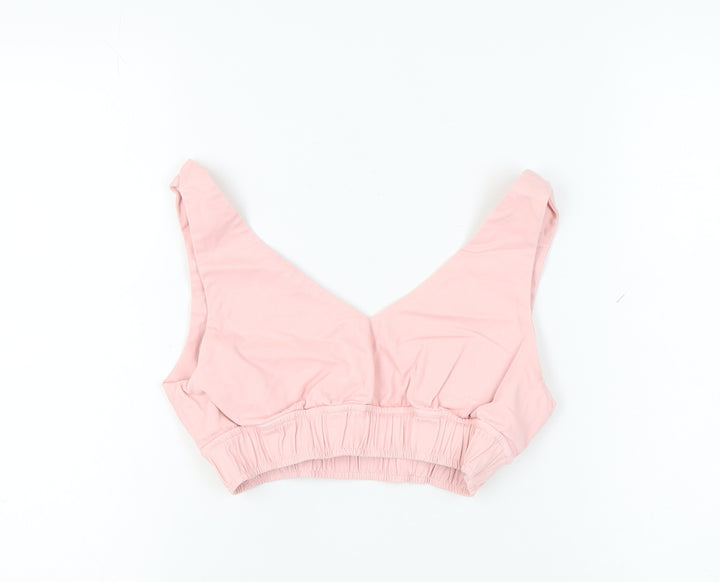 Boohoo Women's Pink V-Neck Tank Top Size 6