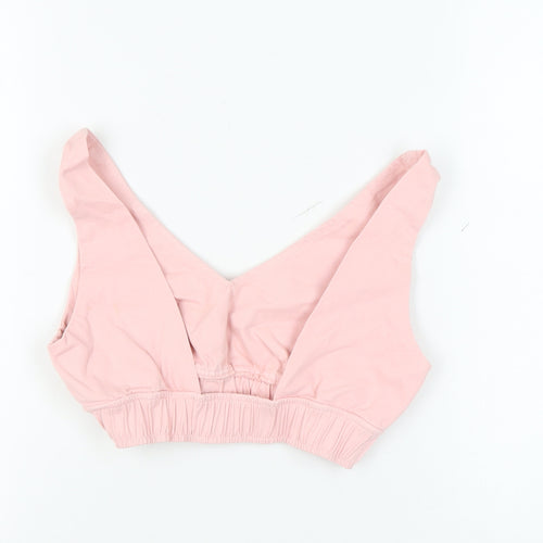 Boohoo Women's Pink V-Neck Tank Top Size 6