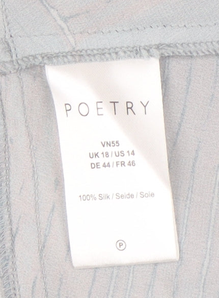 Poetry Women's Multicoloured Silk Blouse Size 18