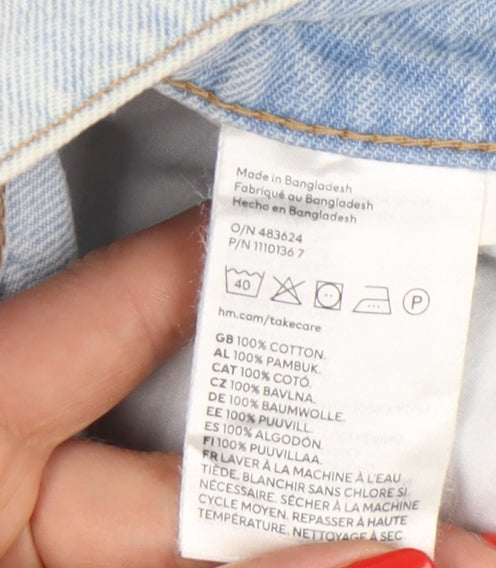 H&M Women's Blue Bermuda Denim Shorts Size 12