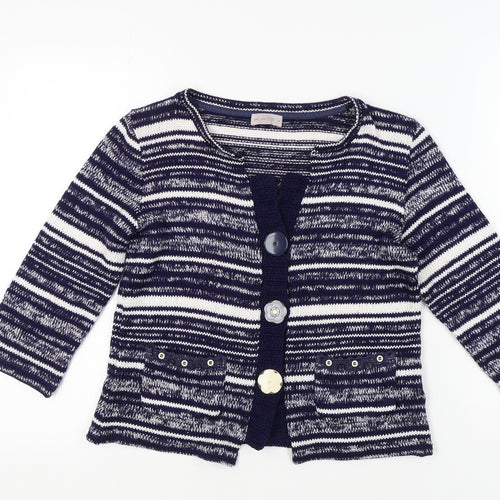 Per Una Women's Blue Striped Cardigan M