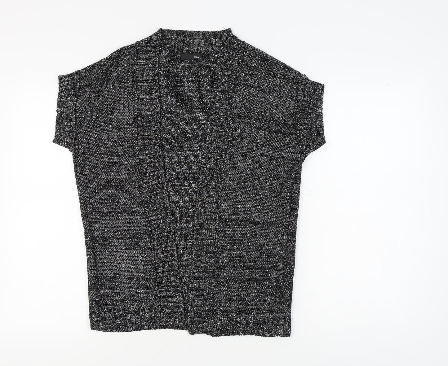 Next Women's Black Sleeveless Open Front Cardigan Size 14