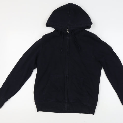 Uniqlo Men's Black Full Zip Hoodie - Size M
