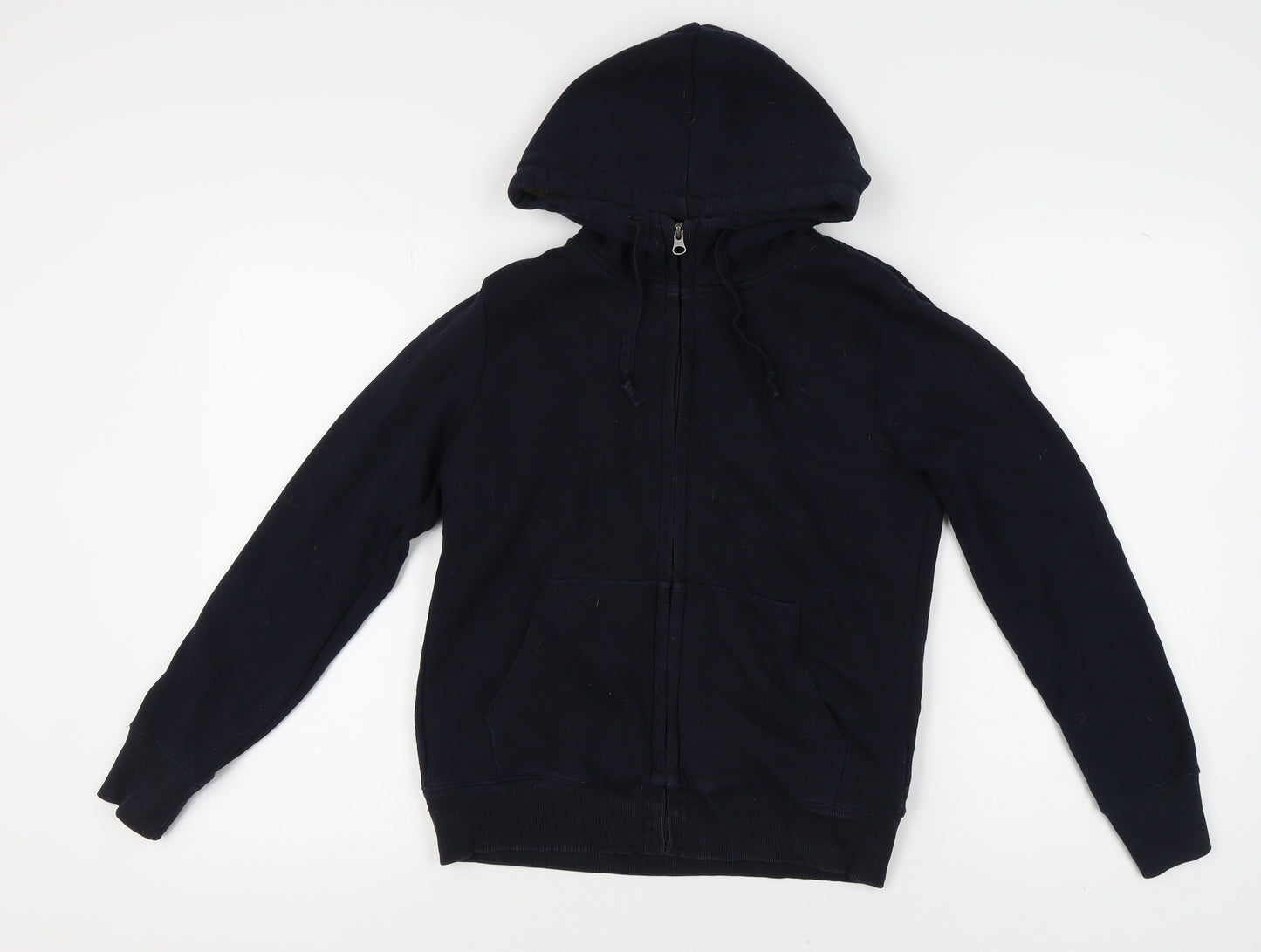 Uniqlo Men's Black Full Zip Hoodie - Size M