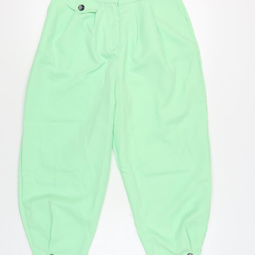 New Favori Women's Green Trousers M, Buttoned Casual Fit