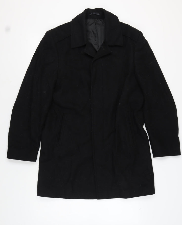 Scott & Taylor Men's Black Wool Overcoat Size M