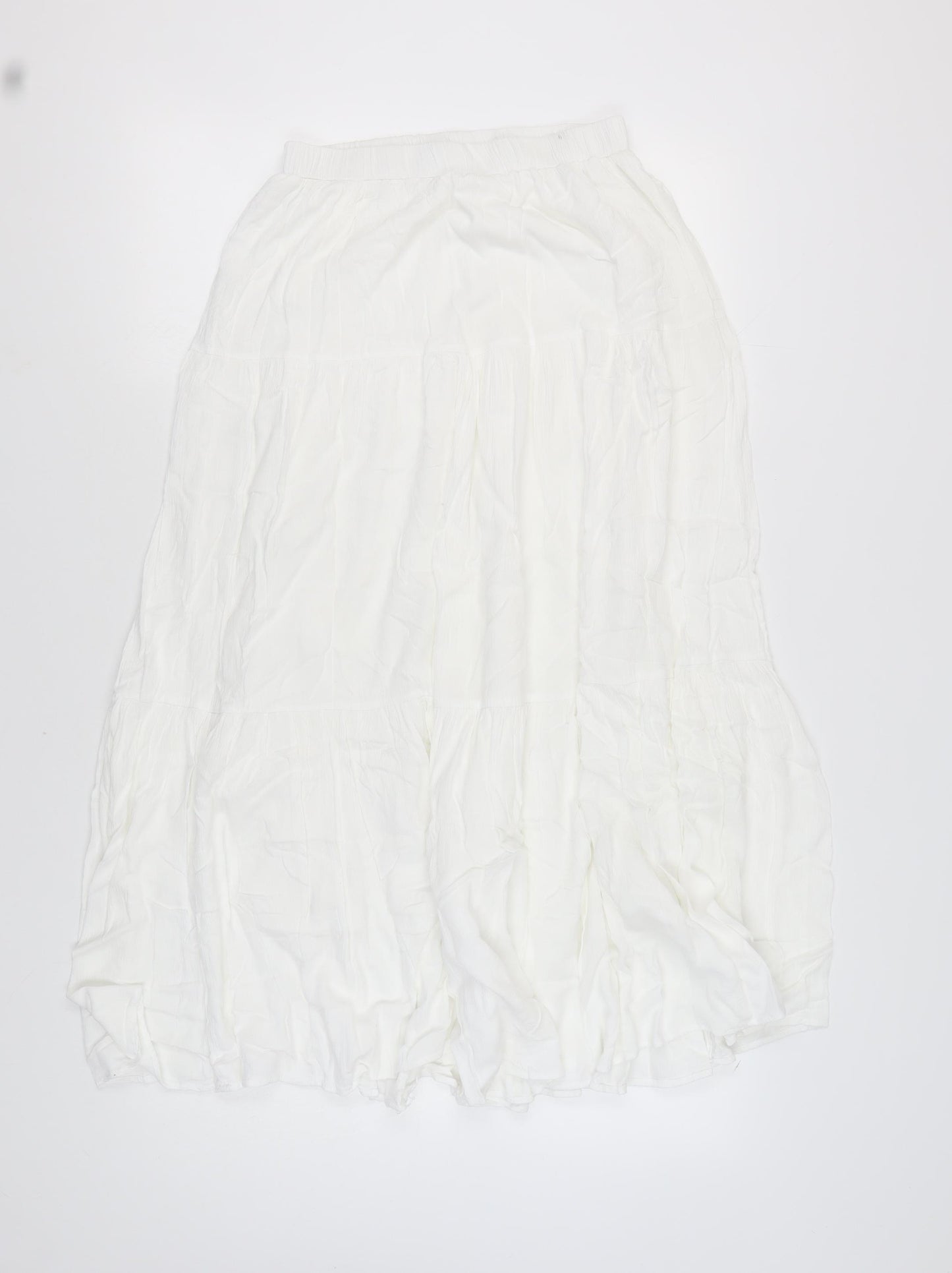 Stradivarius Women's Long White Peasant Skirt Size S