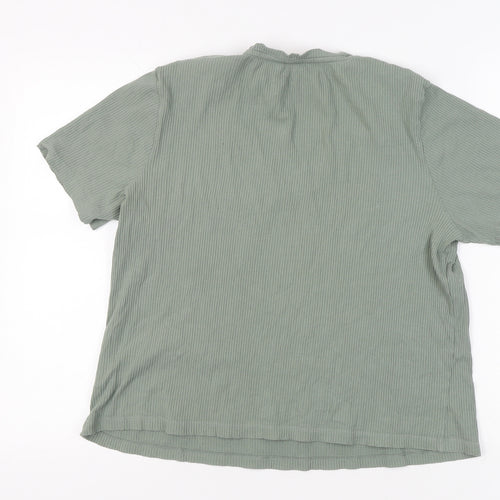 Marks and Spencer Women's Green V-Neck T-Shirt Size 14