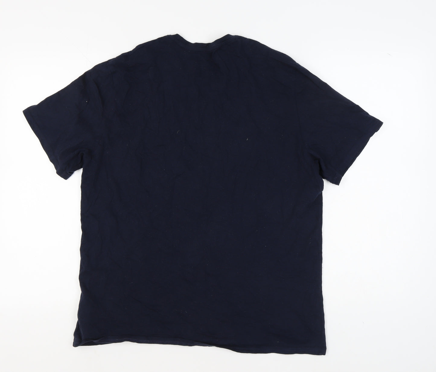 Marks and Spencer Men's Blue Cotton Funny T-Shirt M