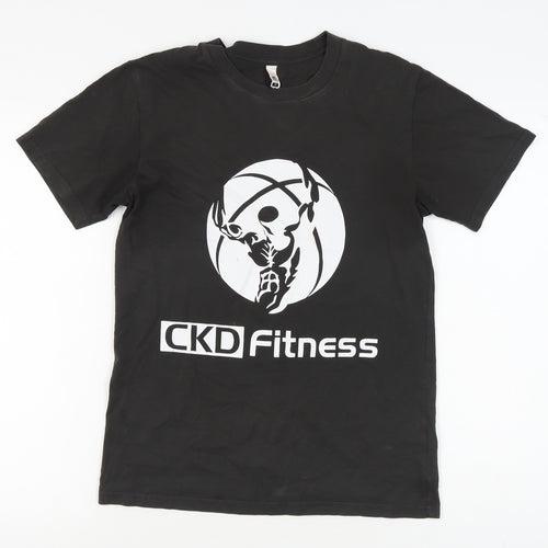 AS Colour Men's Black Fitness T-Shirt S Graphic Logo