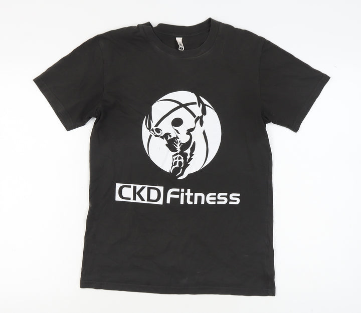 AS Colour Men's Black Fitness T-Shirt S Graphic Logo