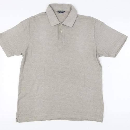 Marks and Spencer Men's Beige Polo Shirt M