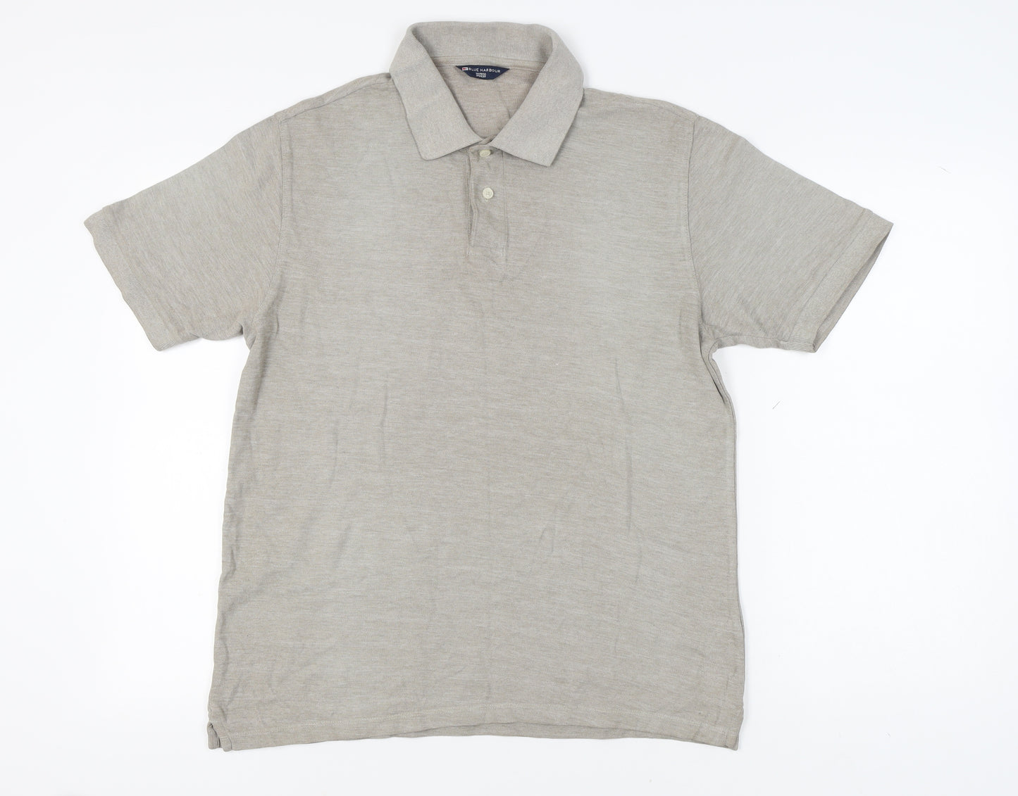 Marks and Spencer Men's Beige Polo Shirt M