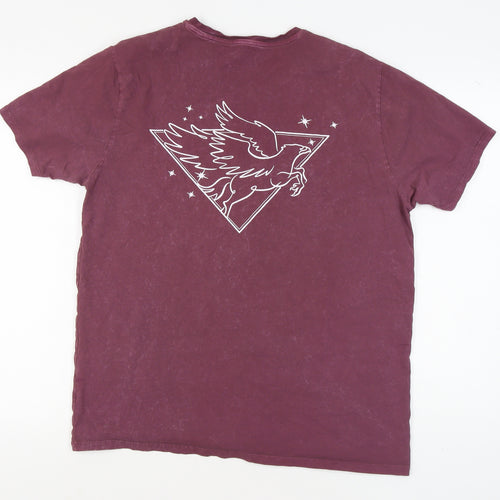 Harry Potter Purple T-Shirt L Men’s Logo Short Sleeve