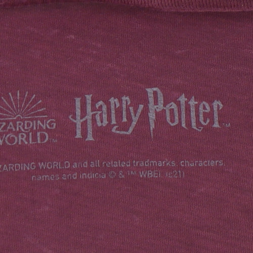 Harry Potter Purple T-Shirt L Men’s Logo Short Sleeve