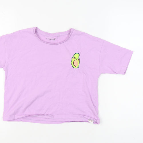 Next Girls Purple Basic T-Shirt Short Sleeve Cotton 11 Years