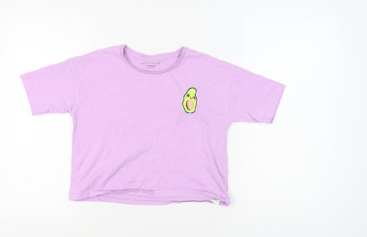 Next Girls Purple Basic T-Shirt Short Sleeve Cotton 11 Years