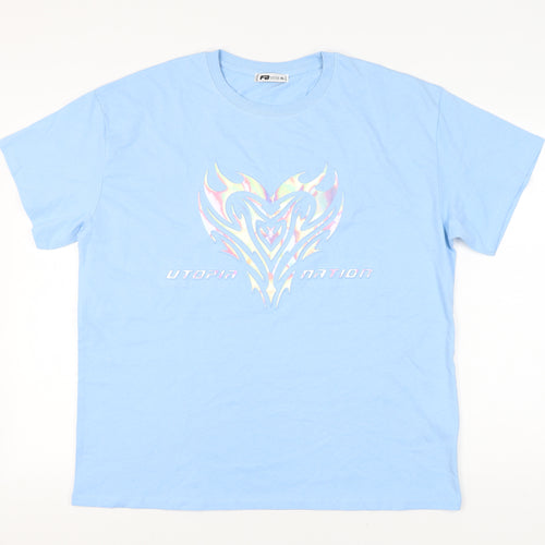 FB Sister Blue Cotton T-Shirt XL Women