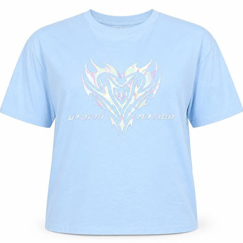 FB Sister Blue Cotton T-Shirt XL Women