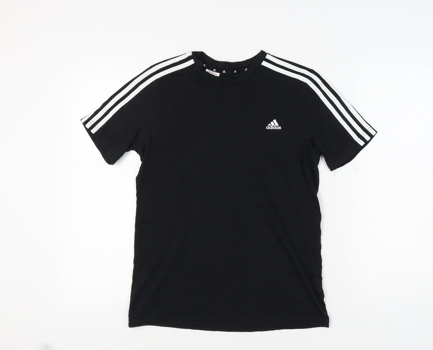 Adidas Boys Black T-Shirt, Size 13-14, Sports Style