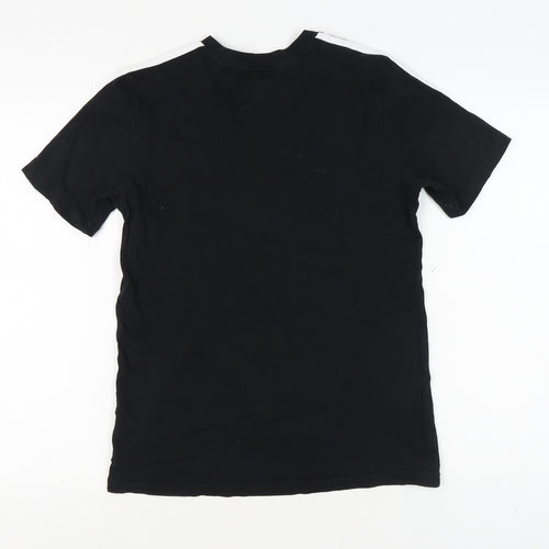 Adidas Boys Black T-Shirt, Size 13-14, Sports Style