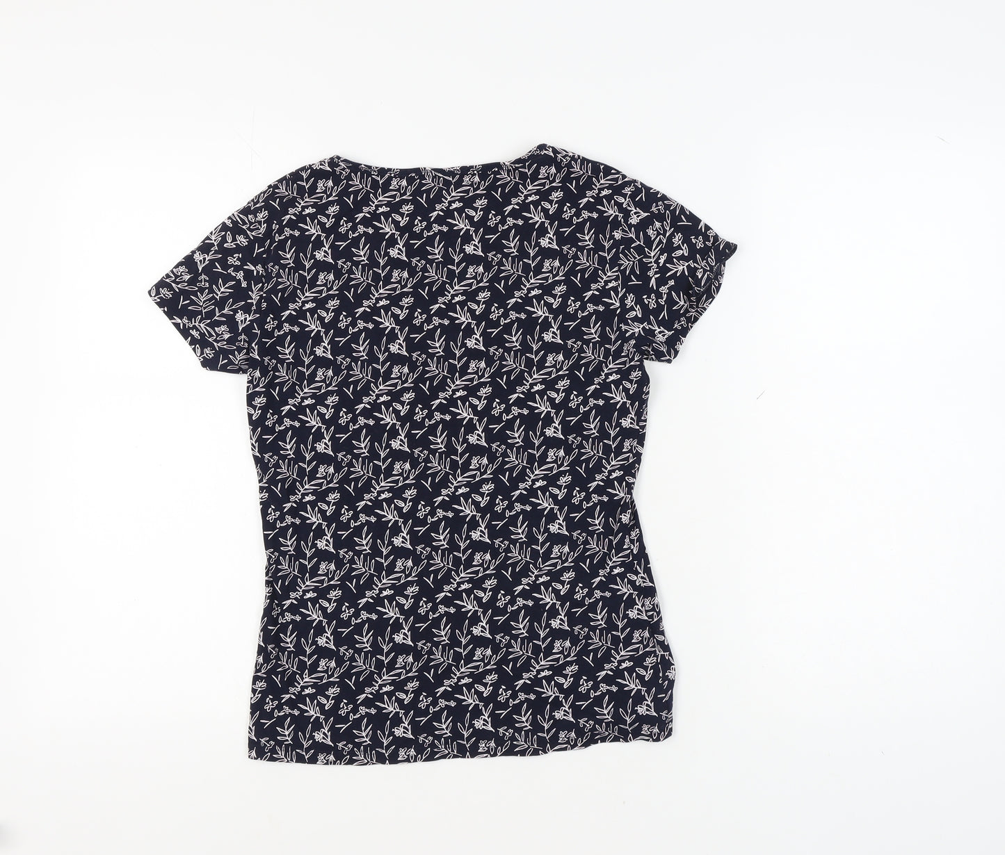 MNG Women's Black Floral T-Shirt - Size S