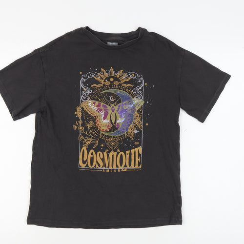 NEXT Girls Black Cosmic Graphic T-Shirt 12 Years