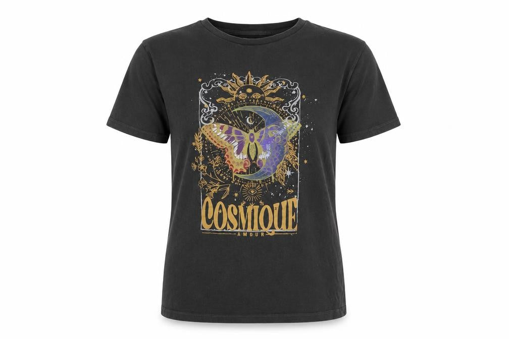 NEXT Girls Black Cosmic Graphic T-Shirt 12 Years