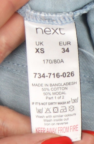 Next Women's Blue XS Crew Neck Nightwear Top