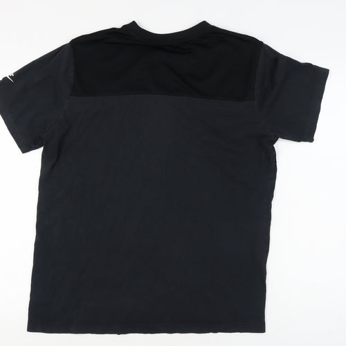 Nike Men's Black Graphic Print T-Shirt - Large