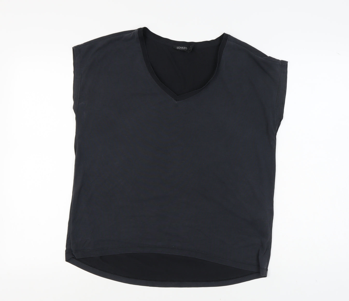 Soaked in Luxury Women's Black V-Neck Jersey Top M
