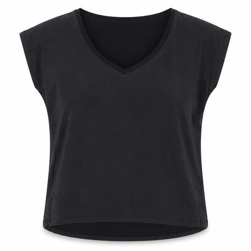 Soaked in Luxury Women's Black V-Neck Jersey Top M