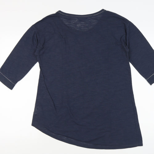 Next Women's Blue 3/4 Sleeve T-Shirt Size 14