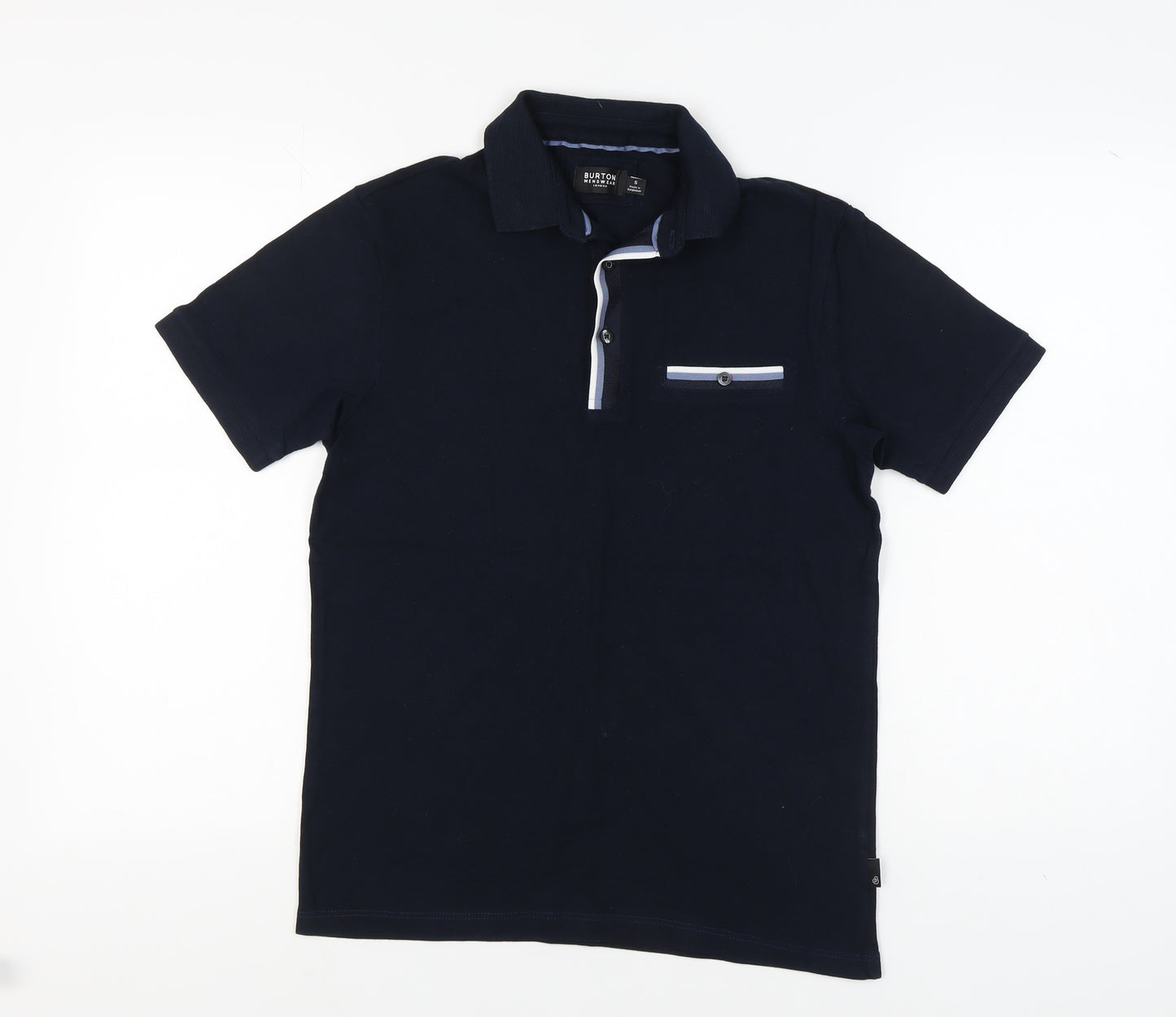 Burton Menswear Men's Black Polo Shirt, Size S