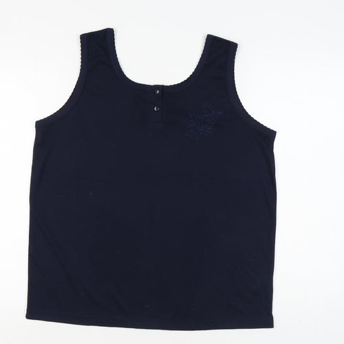 NUGGETS Women's Blue XL Embroidered Tank Top