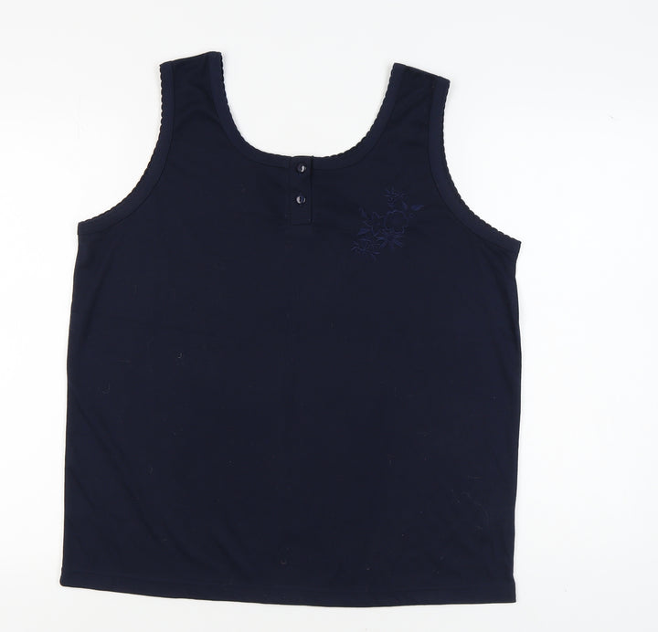 NUGGETS Women's Blue XL Embroidered Tank Top