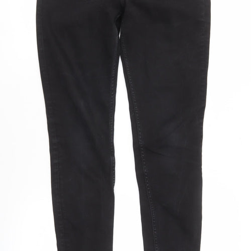 Women's Black Skinny Jeans - Size 14, Stretch Denim