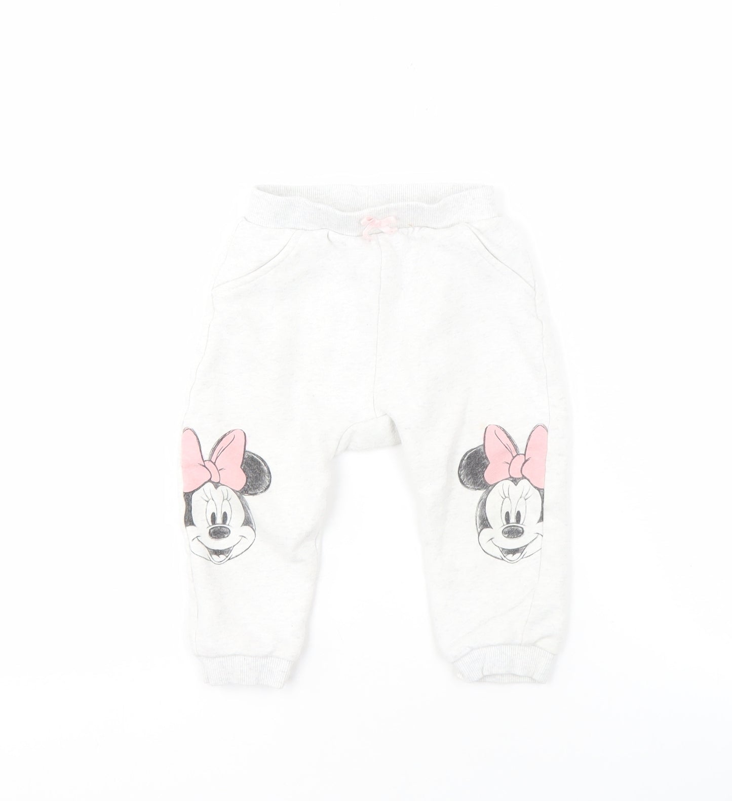 Disney Unisex 12-18 Months White Elastic Waist Trousers
