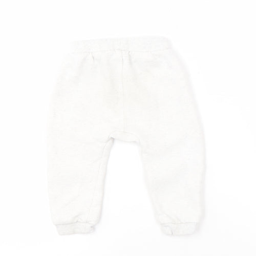Disney Unisex 12-18 Months White Elastic Waist Trousers