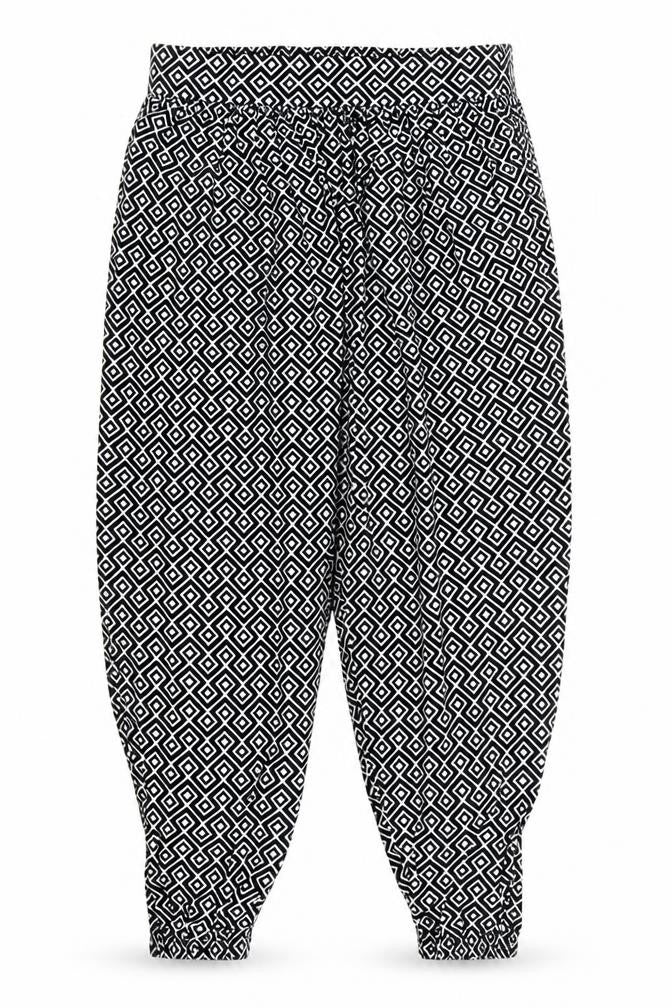 Front view of Marks & Spencer Women's Black Harem Trousers, size 8