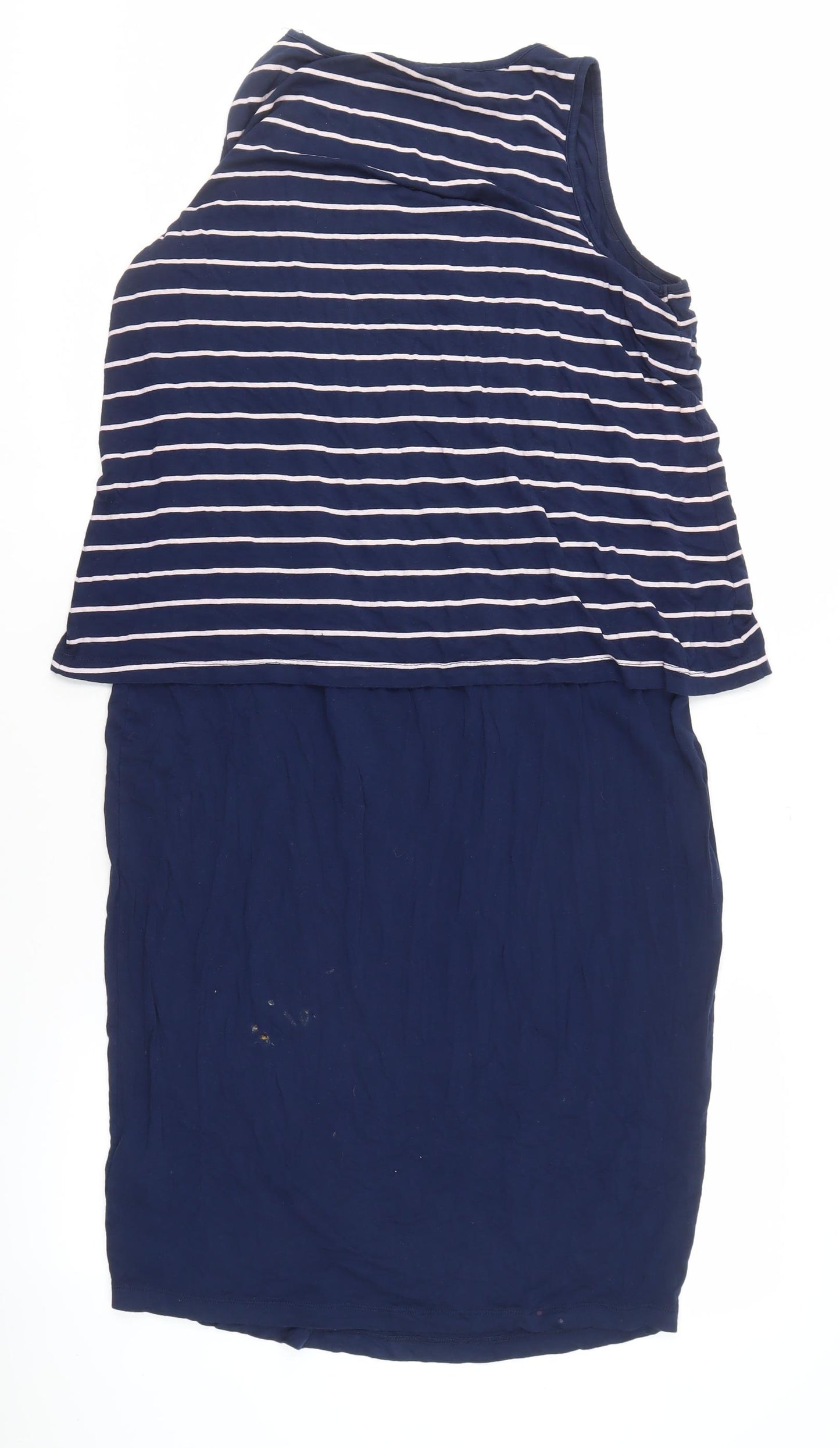 South Womens Blue Sleeveless Striped Dress Size 18