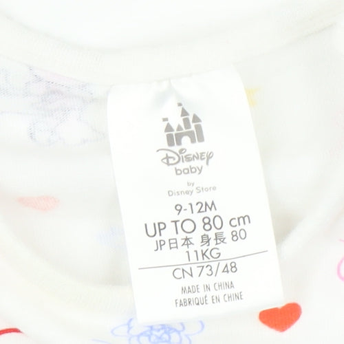 Disney Unisex Baby T-Shirt 9-12 Months Multicoloured Round Neck