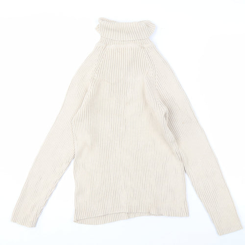 Debbie Morgan Women's Beige Roll Neck Jumper L