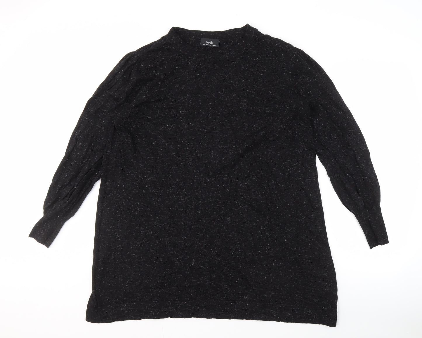 Wallis Women's Black Long Sleeve Jumper L