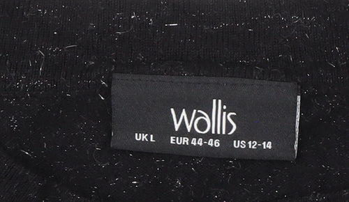Wallis Women's Black Long Sleeve Jumper L