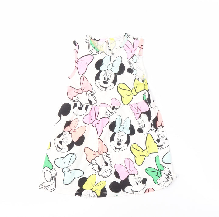 Disney Girls' Multicoloured Minnie Mouse A-Line Dress, 9-12 Months