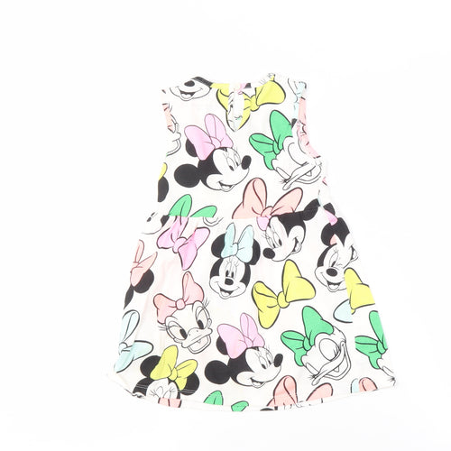 Disney Girls' Multicoloured Minnie Mouse A-Line Dress, 9-12 Months
