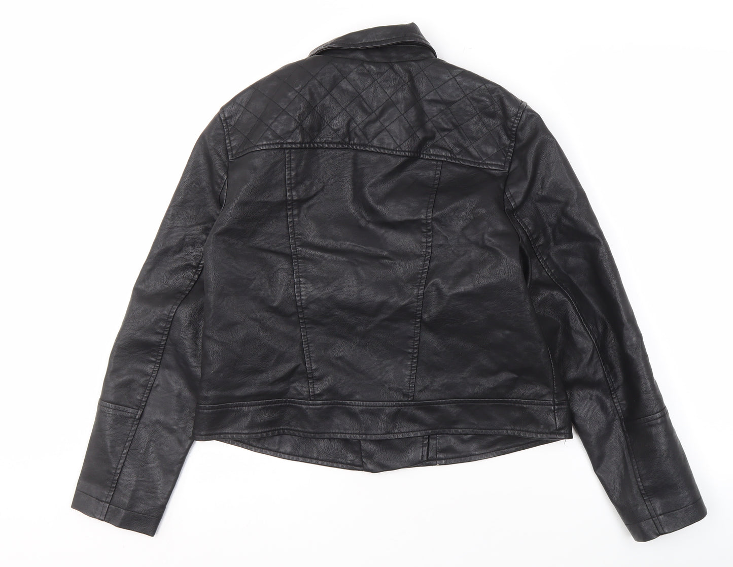 New Look Women's Black Biker Jacket in Size 14 Petite